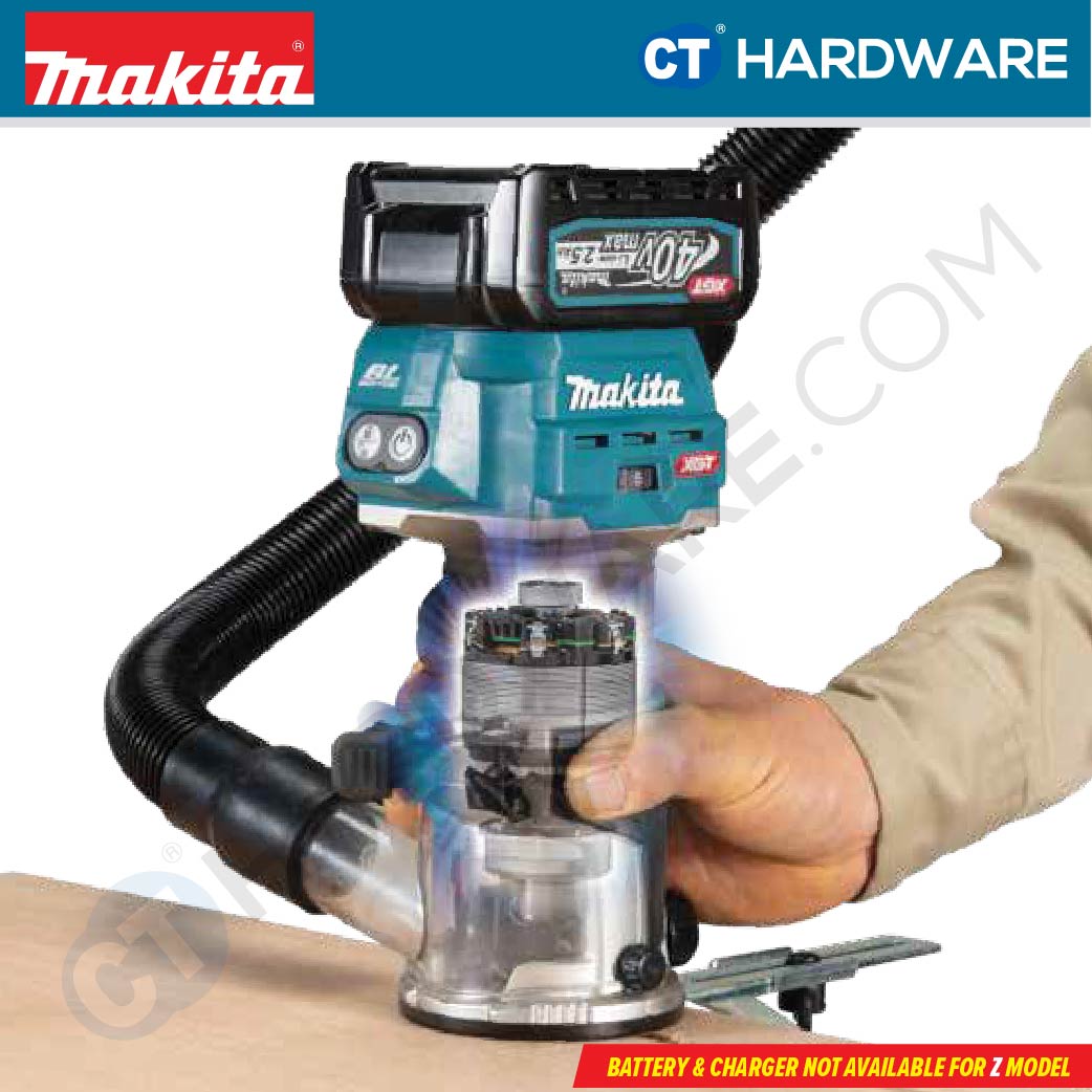 Makita RT001GM212/ GZ23/ GZ24 XGT 40Vmax Cordless Brushless Trimmer 1/4" & 3/8" Collets (Body Only | 2-Battery)