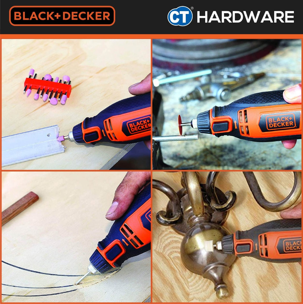 BLACK+DECKER RT18KA MULTI-FUNCTION ROTARY TOOLS COME WITH 114 ACCESSORIES