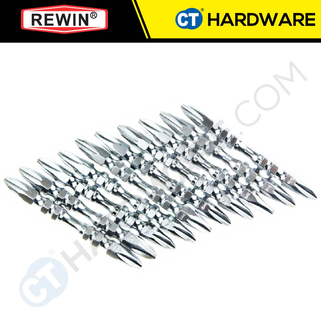 REWIN IMPACT SCREWDRIVER BITS PH2 X 65MM X 6.35MM ( X 10PC ) RZ1065
