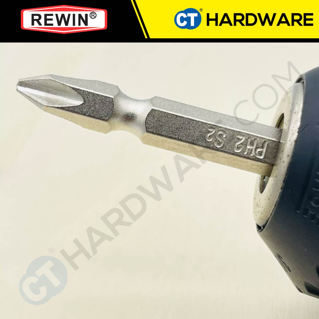 REWIN RZ3065B PHILLIPS SCREWDRIVER BITS PH2 X 65MM X 6.35MM ( X 10PC ) + + CRV SERIES