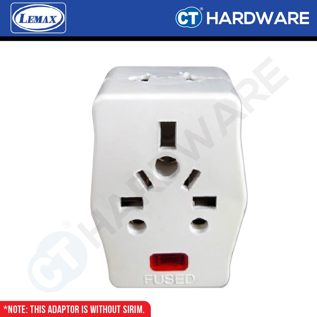 LMX S607N 3-WAY MULTI ADAPTOR WITH NEON 13AMP - 1PC