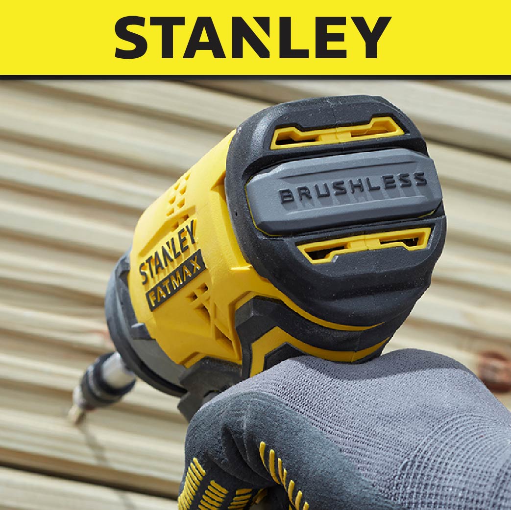 STANLEY SBI810D2K 20V CORDLESS BRUSHLESS IMPACT DRIVER COME WITH 2x 2.0AH BATTERY & 1x CHARGER