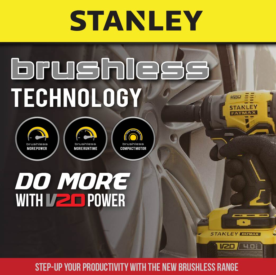 STANLEY SBW910M1K CORDLESS BRUSHLESS IMPACT WRENCH 20V 3100IPM 370NM COME WITH 4.0AH BATTERY & CHARGER (SBW910M1K-B1)