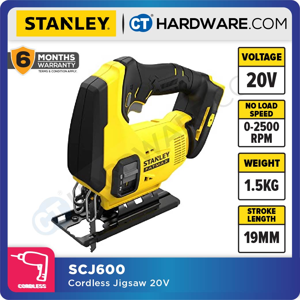 Stanley SCJ600 Jigsaw 20V 2500spm (Tool Only)