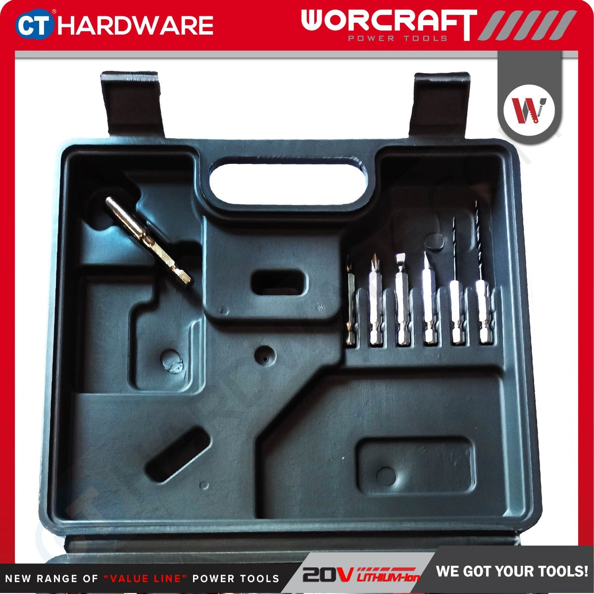 Worcraft SD-3.6LiB 3.6V Cordless Screwdriver 1.3Ah 200RPM with Accessory Set
