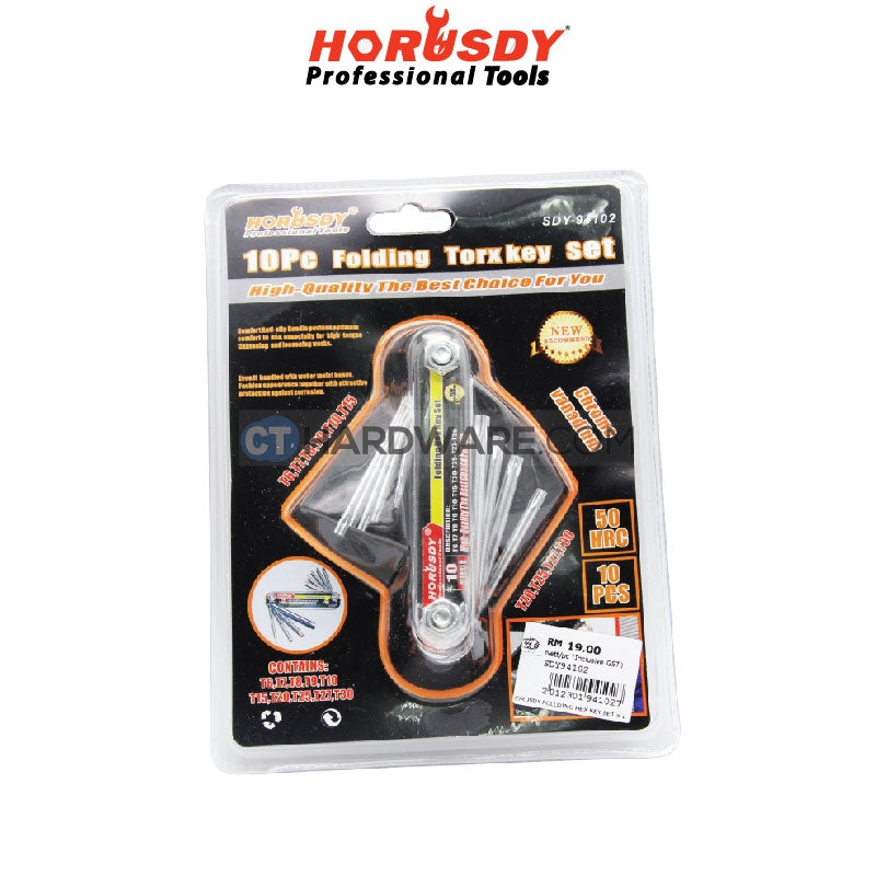 Horusdy SDY94102 10pcs Folding Torx Key Set