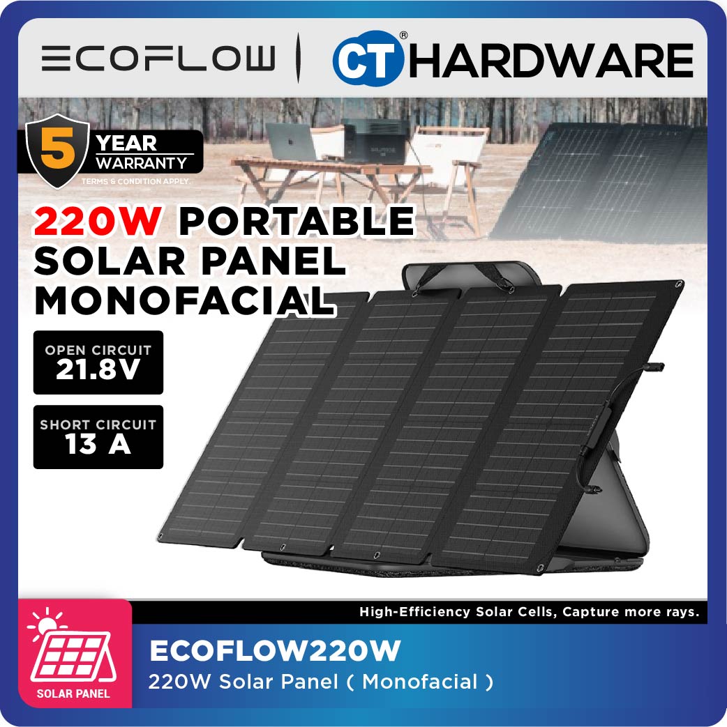 EcoFlow 220W Portable Solar Panel | For Portable Power Station