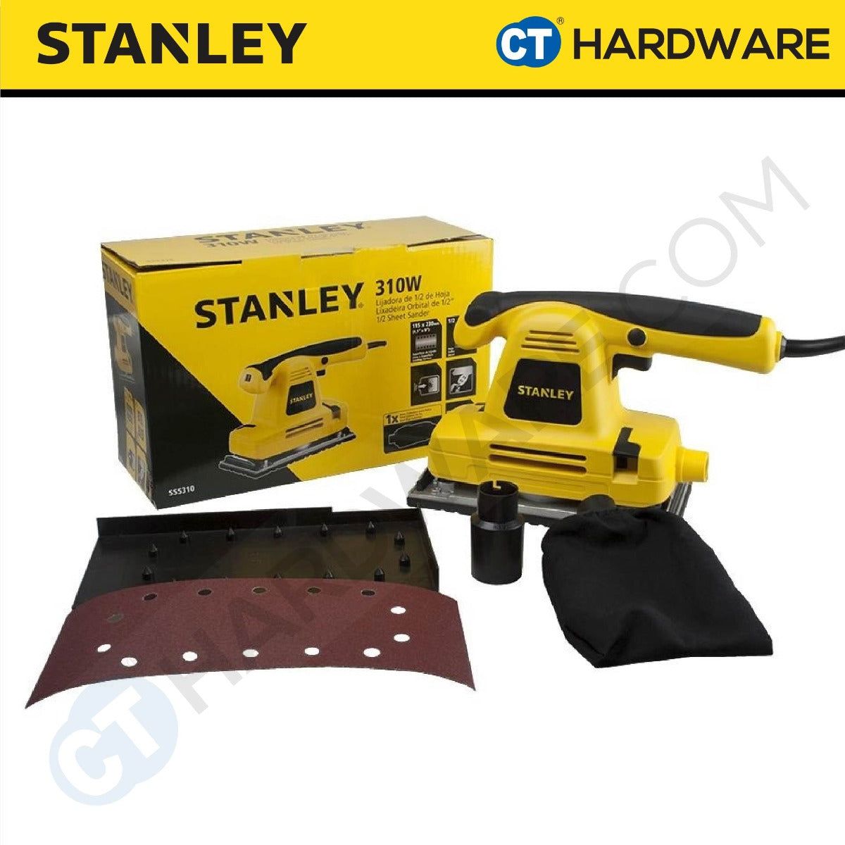 Stanley SSS310 1/2 Sheet Sander 310W 115mm x 280mm
