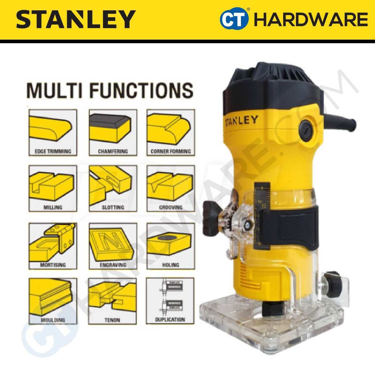 Stanley ST55 Trimmer 550W 1/4" 6/6.35mm
