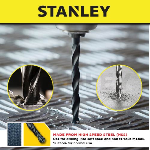 STANLEY STA56030-QZ METAL DRILL BIT SET (10PCS) 1MM - 10MM )