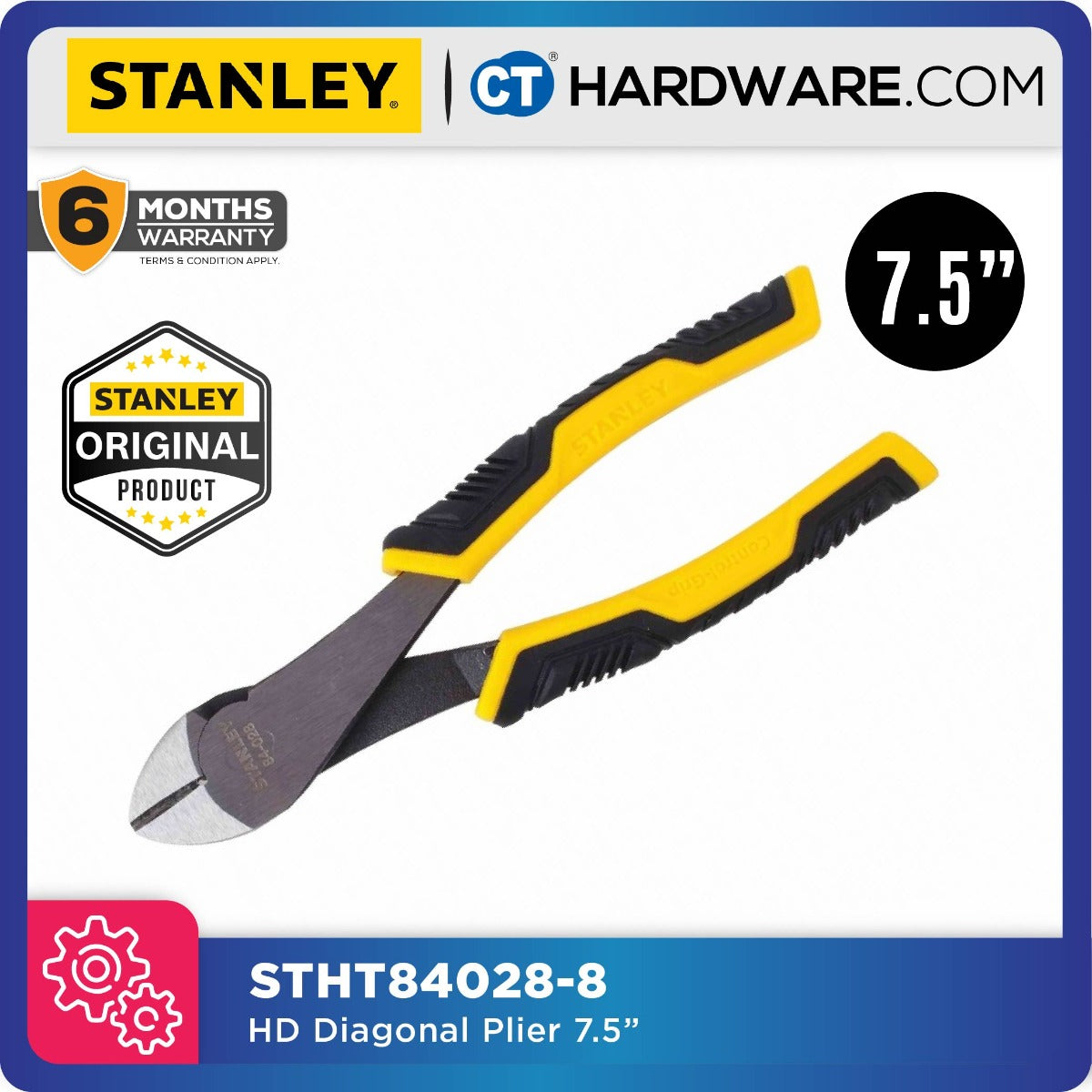 Stanley STHT84028-8 Dynagrip® HD Diagonal Plier 7.5"