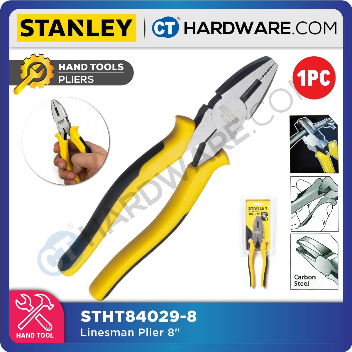 Stanley STHT84029-8 Linesman Pliers 8"