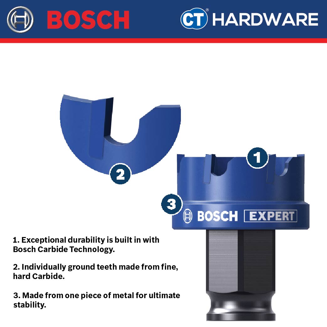 Bosch EXPERT Sheet Metal TCT Hole Saw 16mm - 38mm