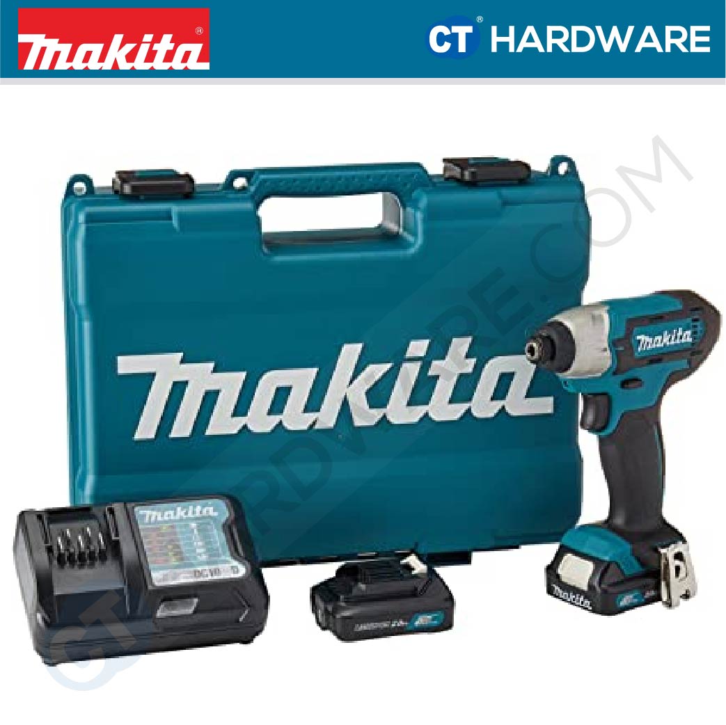 Makita TD110DWYE CXT 12Vmax Cordless Impact Driver 1/4" 110NM Incl. 2x 1.5Ah Battery, 1x Charger
