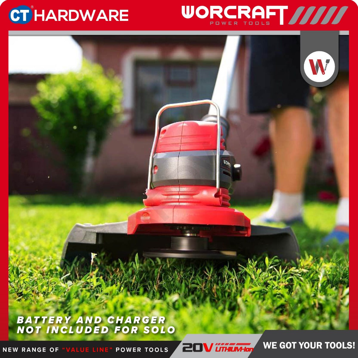 Worcraft CGT-S20LiDB 20V Cordless Grass Trimmer
