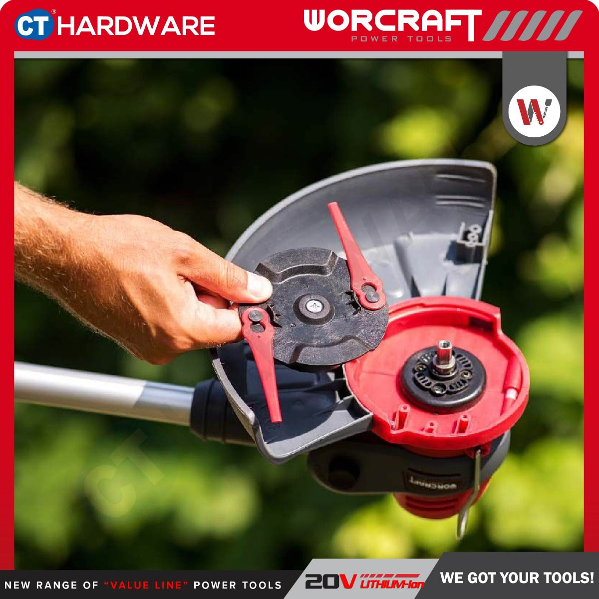 Worcraft CGT-S20LiDB 20V Cordless Grass Trimmer