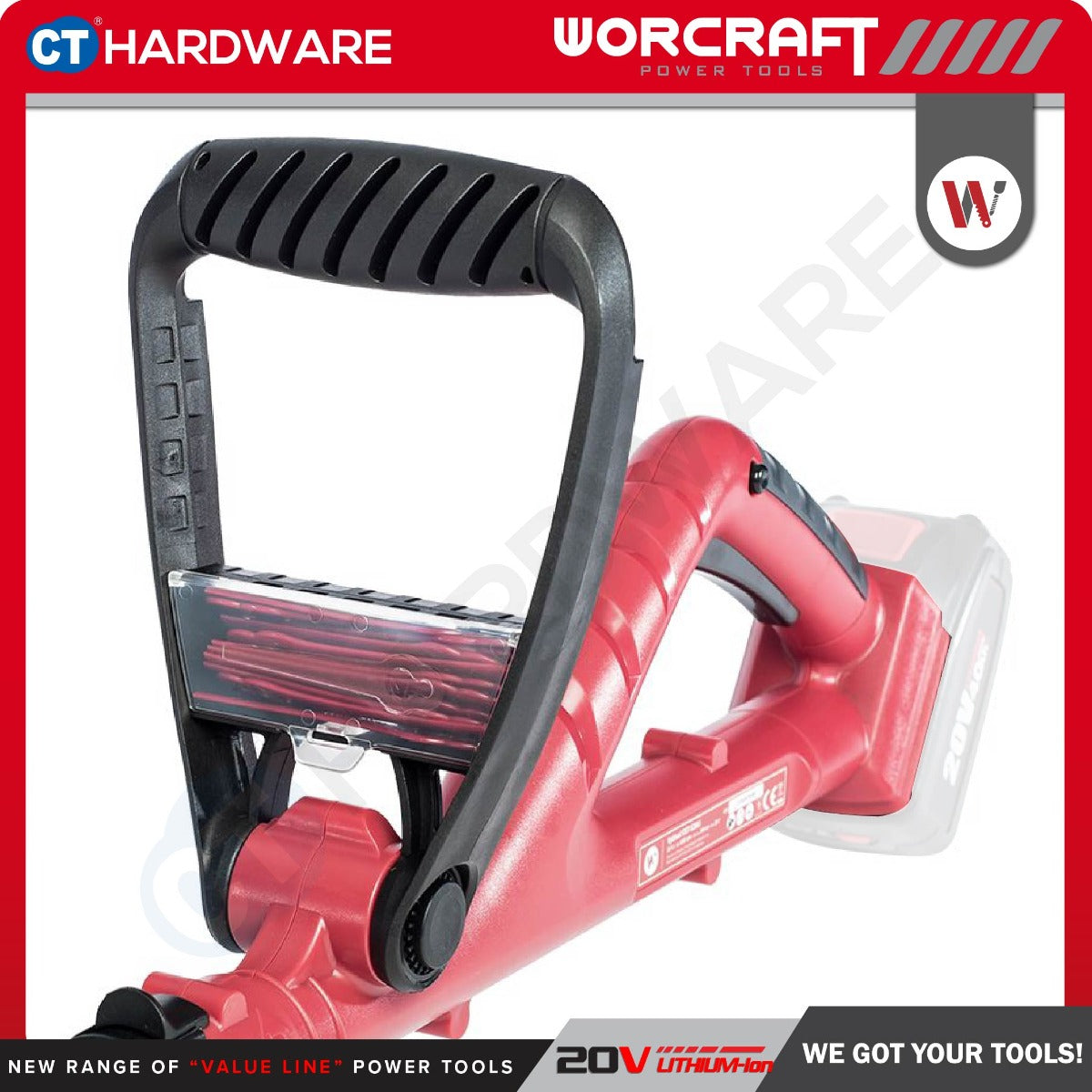 Worcraft CGT-S20LiDB 20V Cordless Grass Trimmer