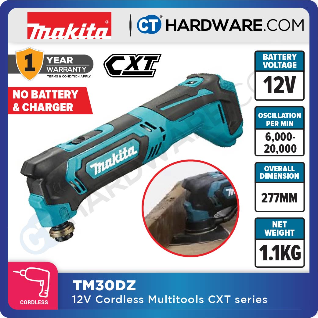 Makita TM30D/ DWAE/ DWAEX1 CXT 12Vmax Cordless Multi Tool (Body Only | 2-Battery)