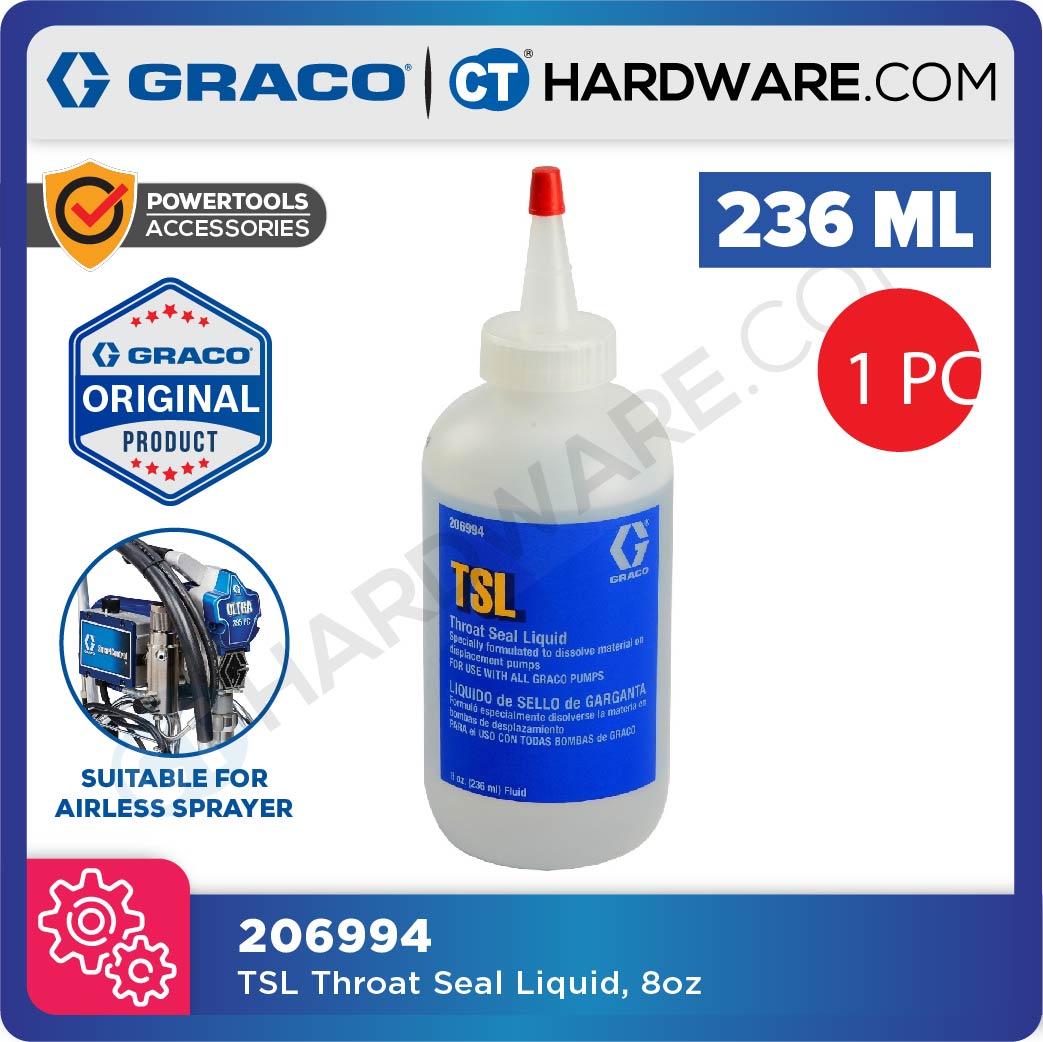 GRACO 206994 TSL THROAT SEAL LIQUID 8oz | 236ML (SMALL SIZE)