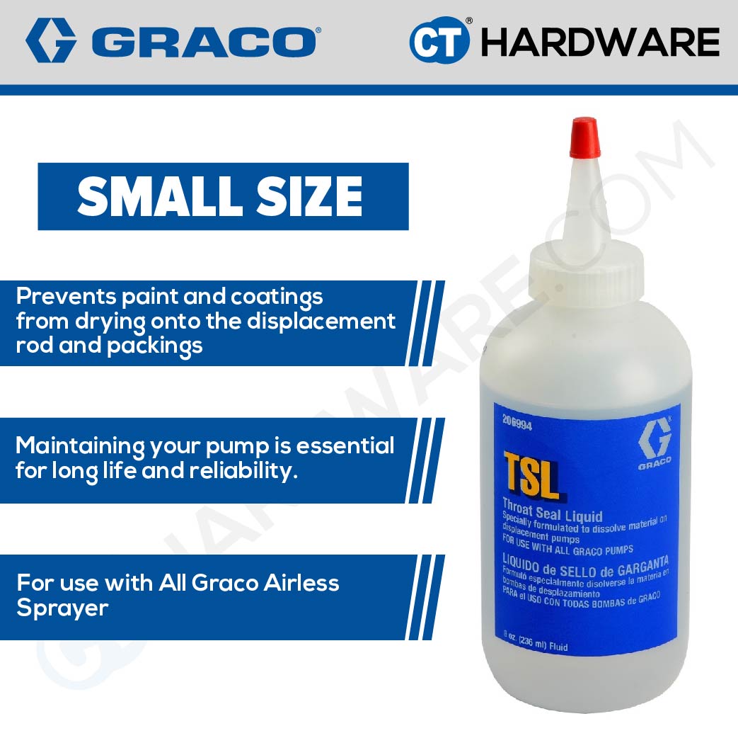 GRACO 206994 TSL THROAT SEAL LIQUID 8oz | 236ML (SMALL SIZE)