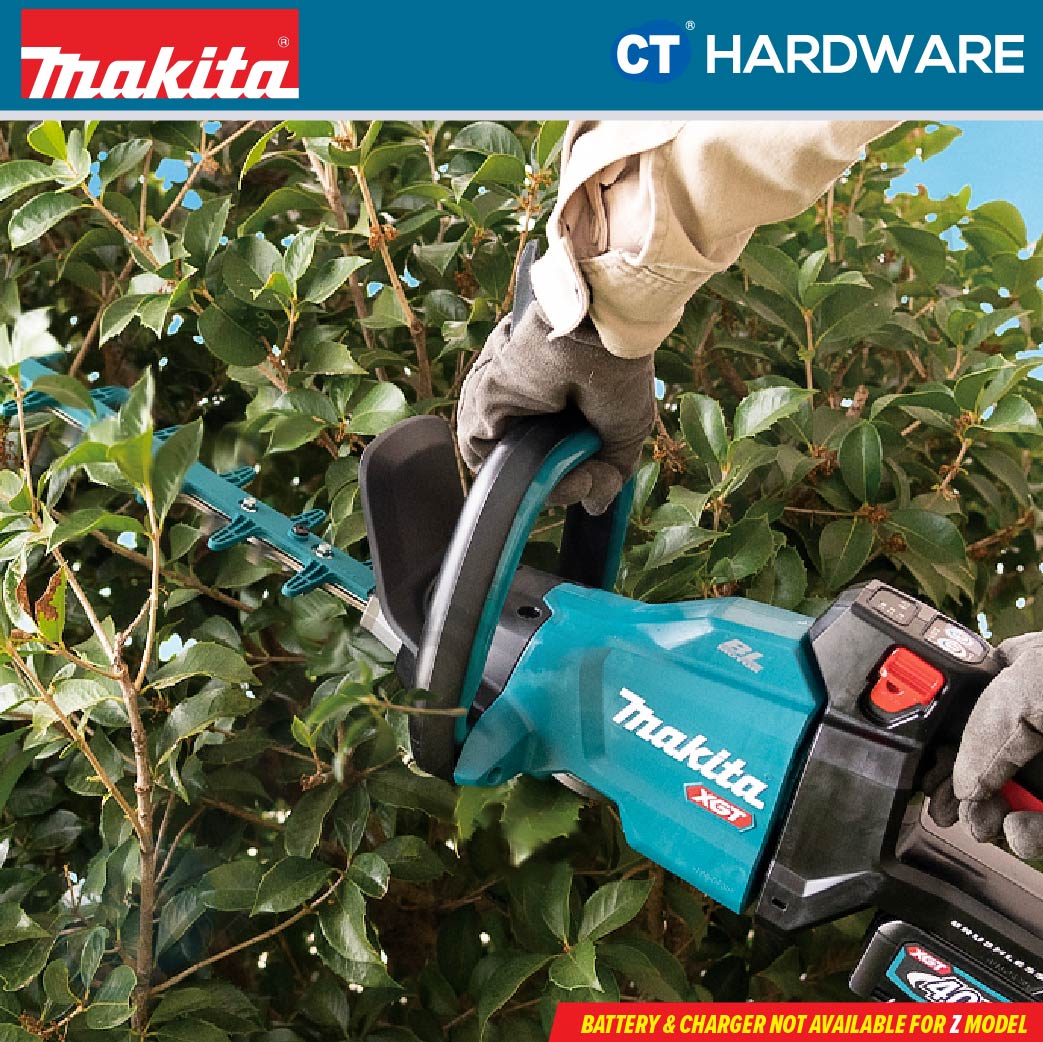 Makita UH004GM201/ GZ XGT 40Vmax Cordless Brushless Hedge Trimmer 3-Speed 600mm (Body Only | 2-Battery)