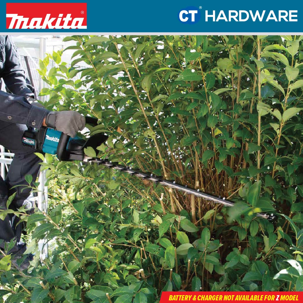 Makita UH006GM201/ GZ XGT 40Vmax Cordless Brushless Hedge Trimmer 3-Speed 600mm (Body Only | 2-Battery)
