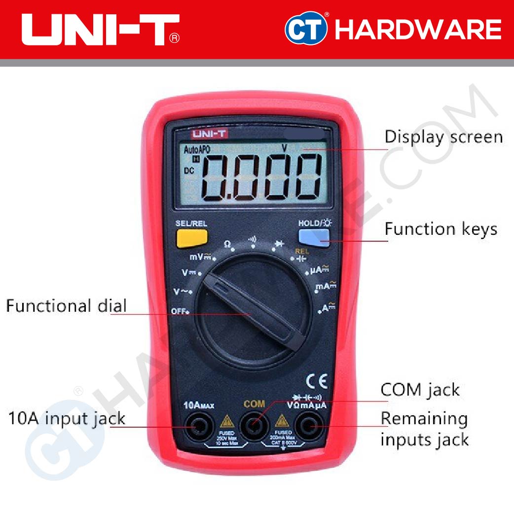 UNI-T UT33C+ DIGITAL PALM SIZE MULTIMETER