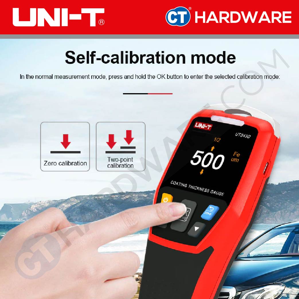 UNI-T UT343D COATING THICKNESS GAUGE 1250UM | 3V BATTERY