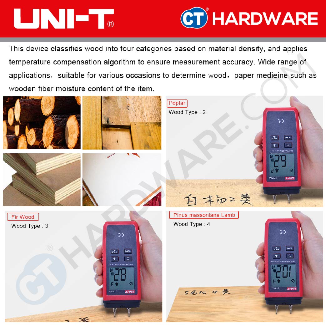 UNI-T UT377A DIGITAL WOOD MOISTURE METER