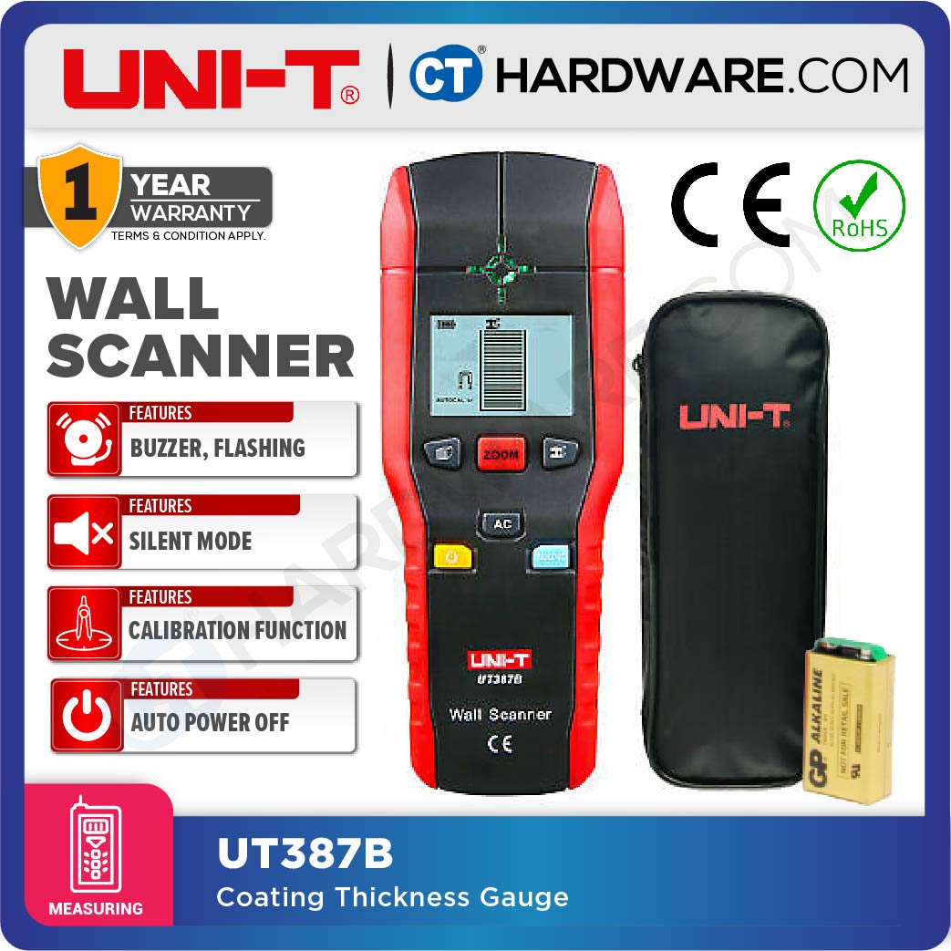 UNI-T UT387B WALL SCANNER SUITABLE FOR METAL , WOOD AND LIVE WIRE