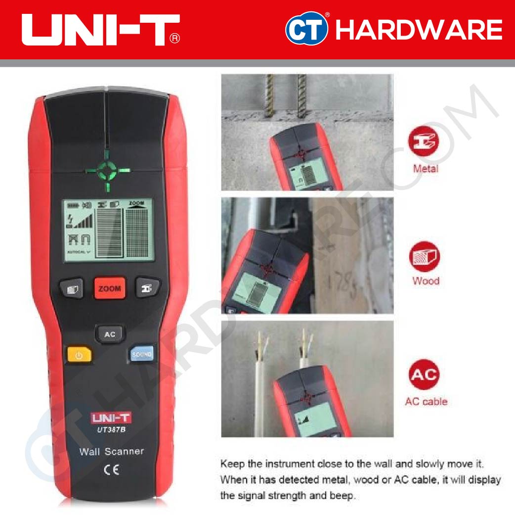 UNI-T UT387B WALL SCANNER SUITABLE FOR METAL , WOOD AND LIVE WIRE