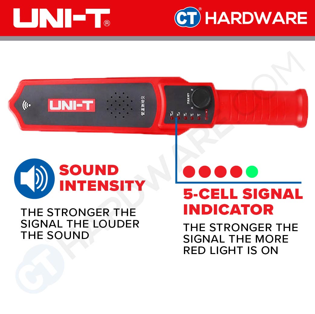 UNI-T UT661B WALL PVC PIPE BLOCKAGE DETECTOR SCANNER 30M MEASURE DISTANCE (DEPTH) 50CM