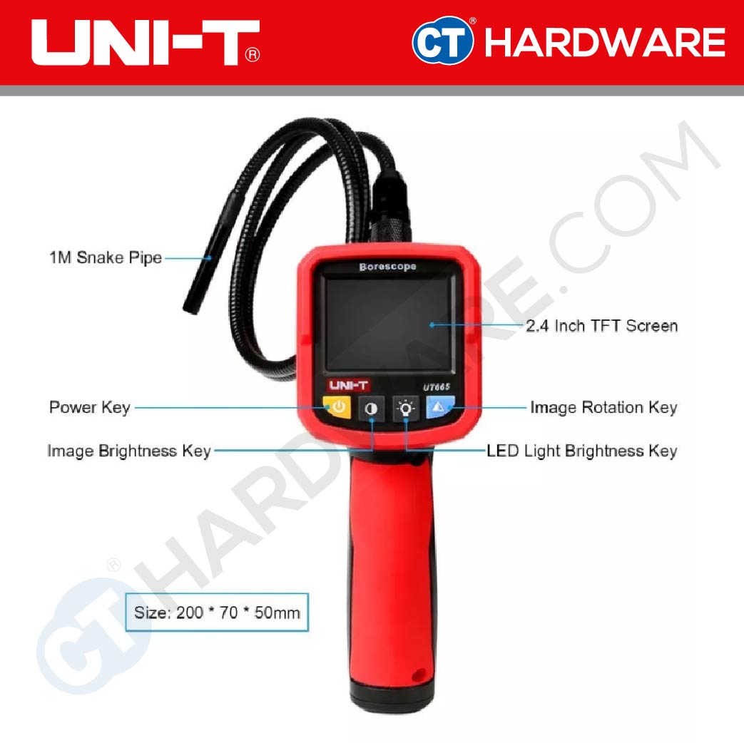 UNI-T UT665 BORESCOPE 10MM 640 X 480 PIXEL