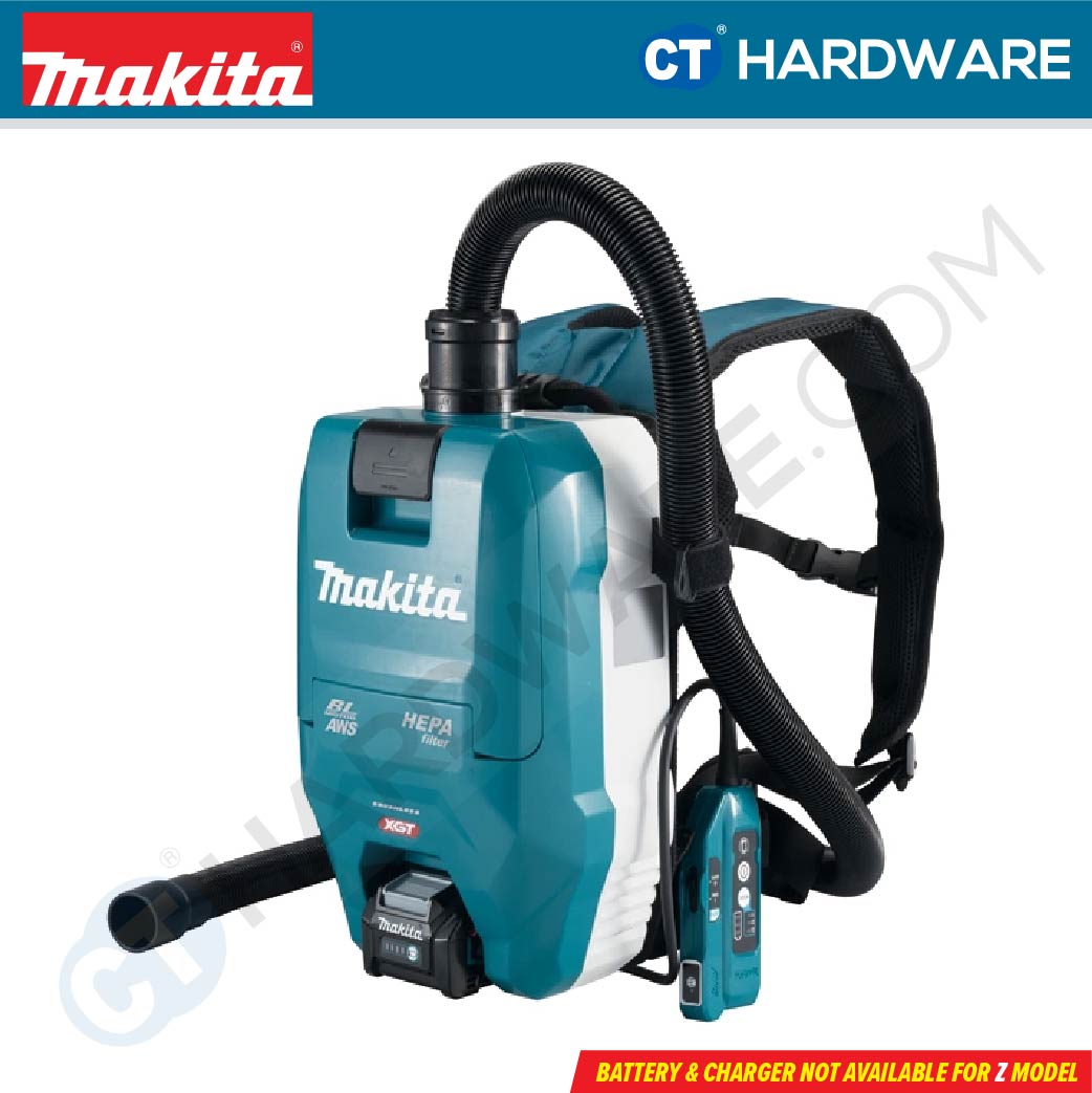Makita VC009GZ XGT 40Vmax Cordless Brushless BackPack AWS Vacuum Cleaner 2L 18kPa (Body Only)