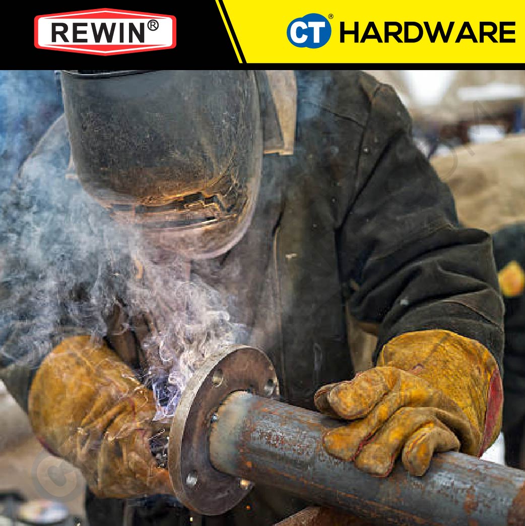 REWIN WG222 HALF LEATHER HAND GLOVE 260MM ( 10.5" )