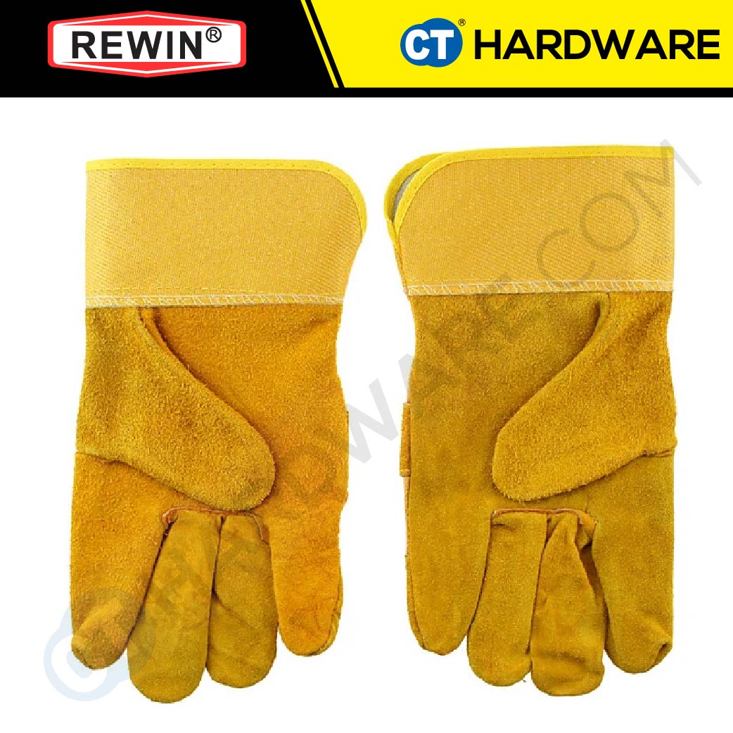 REWIN WG222 HALF LEATHER HAND GLOVE 260MM ( 10.5" )