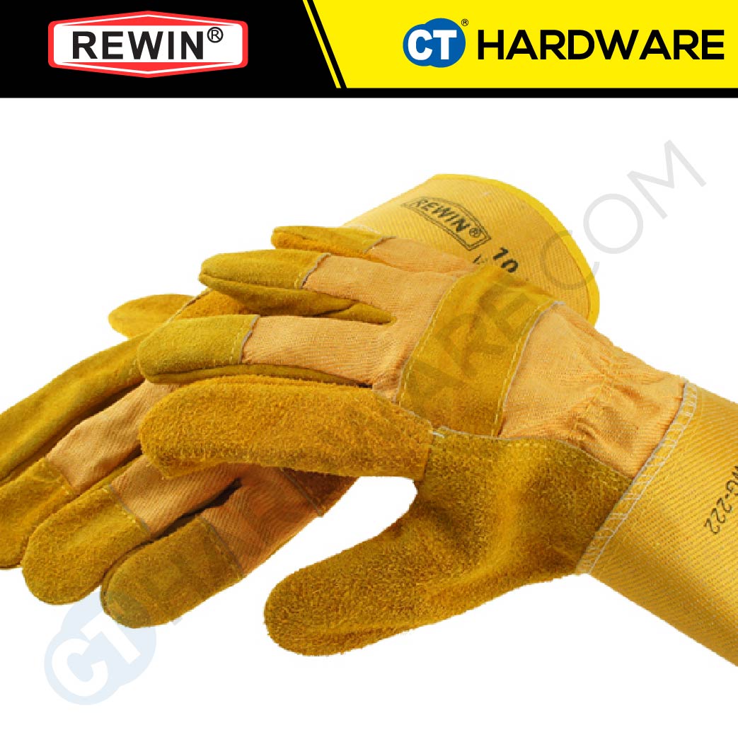 REWIN WG222 HALF LEATHER HAND GLOVE 260MM ( 10.5" )