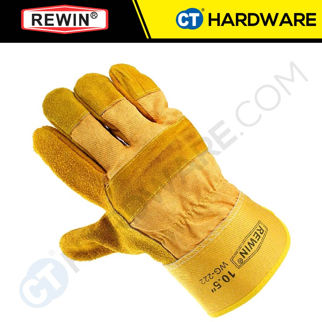 REWIN WG222 HALF LEATHER HAND GLOVE 260MM ( 10.5" )