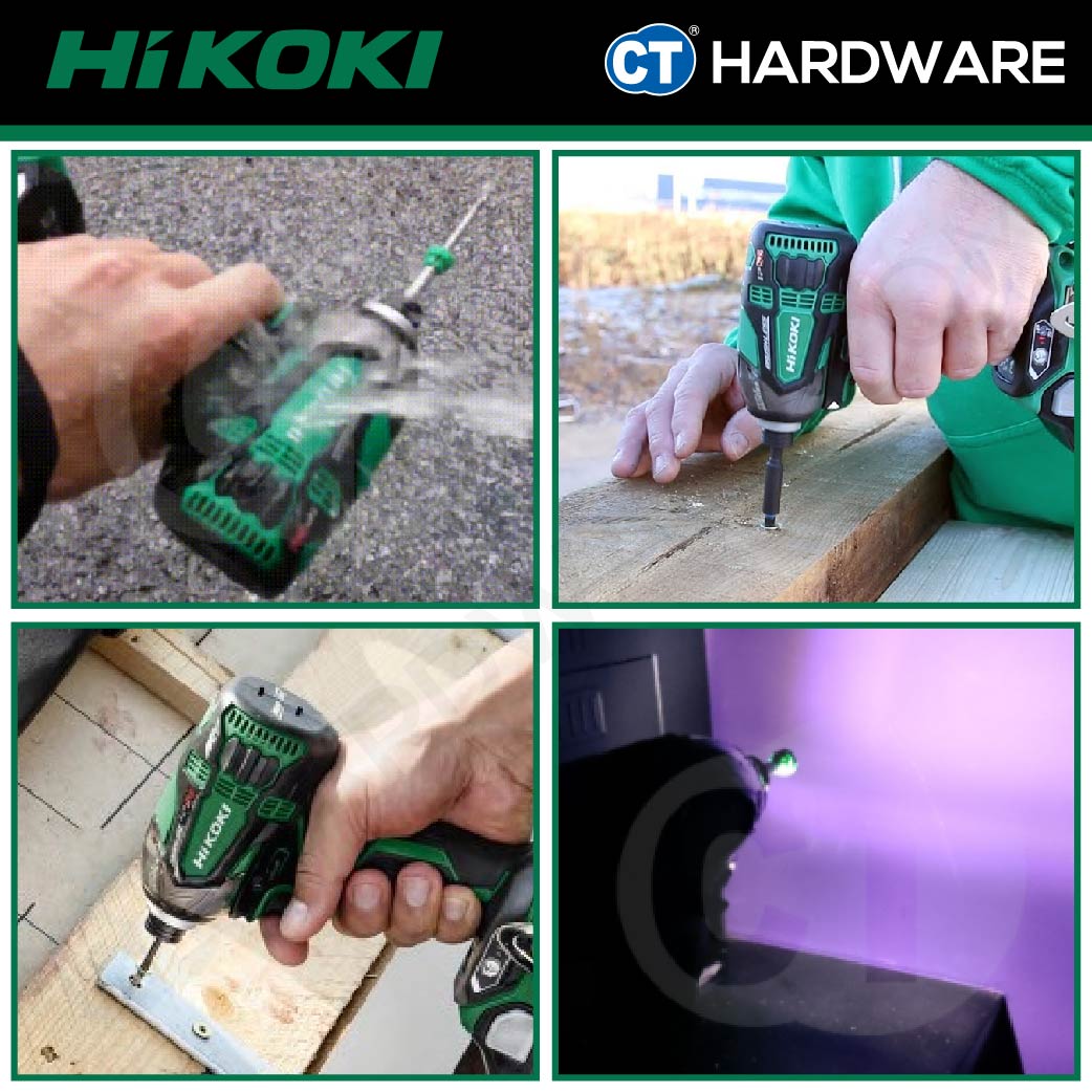 HIKOKI WH18DBDL2 CORDLESS IMPACT DRIVER 18V | 207Nm COME WITH 2x 5.0Ah BATTERY & 1x CHARGER