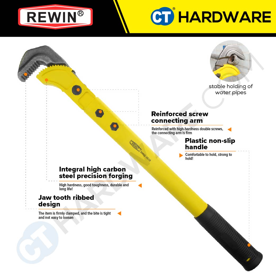 REWIN PIPE WRENCH 18' 450MM ( WKG5318 )