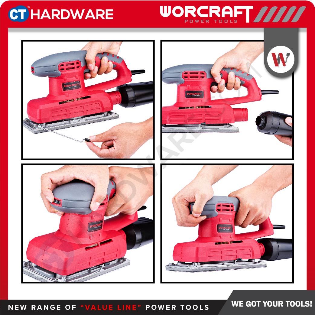 WORCRAFT FS300W CORDED FINISHING SANDER 300W