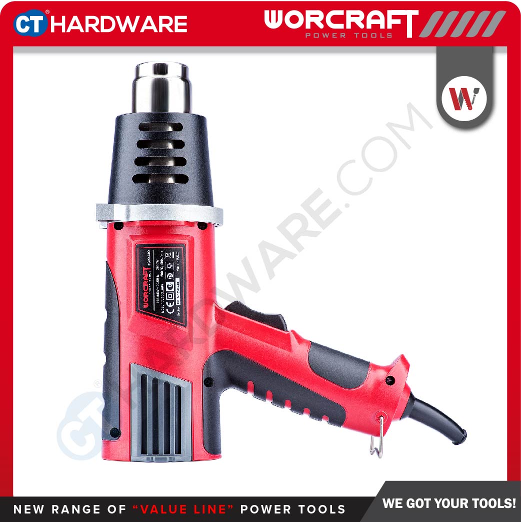 WORCRAFT HG20600 CORDED HOT AIR GUN 2000W | 350/500C | 500L/Min