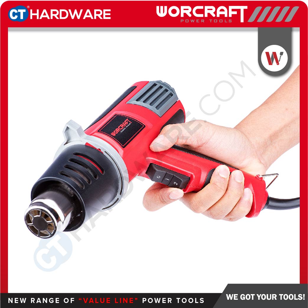 WORCRAFT HG20600 CORDED HOT AIR GUN 2000W | 350/500C | 500L/Min