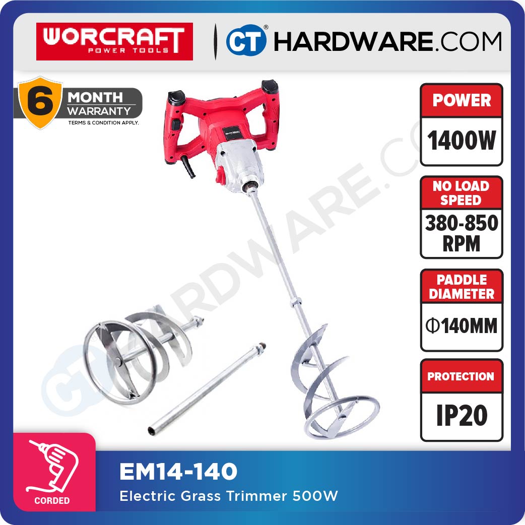 WORCRAFT EM14-140 ELECTRIC POWER MIXER 1400W 300-650RPM 140MM (EM14140)