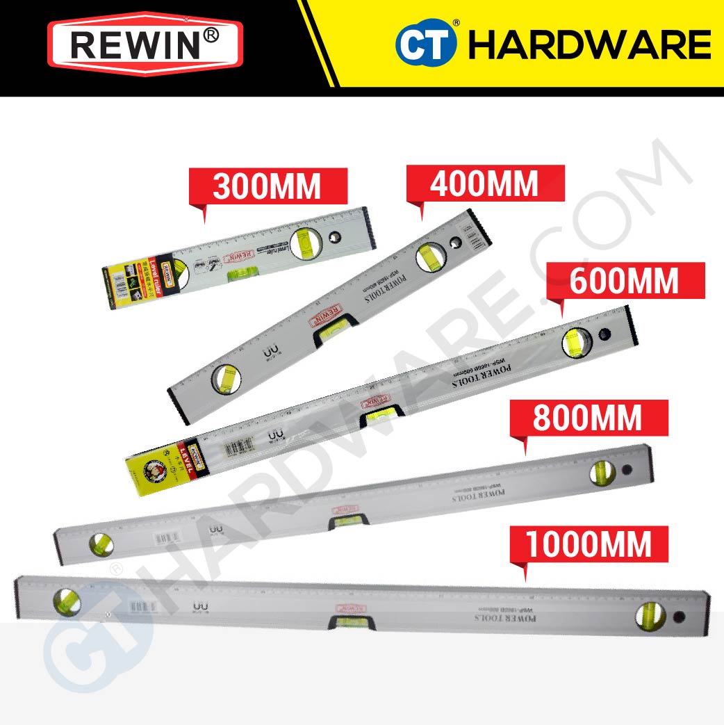 REWIN WSP1860B MAGNETIC ALUMINUM LEVEL 300MM | 400MM | 500MM | 600MM | 800MM | 1000MM
