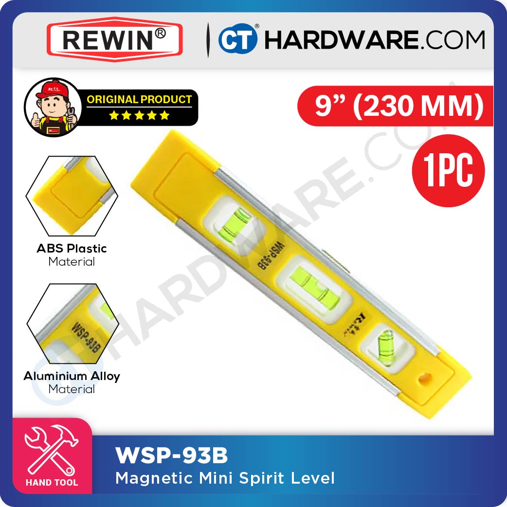 Rewin WSP93B Magnetic Mini Level 230mm 9"