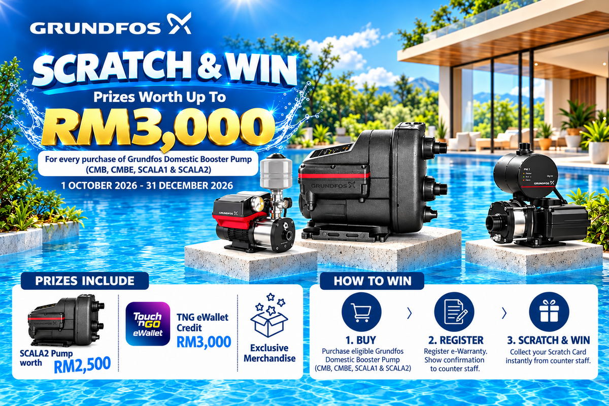 Grundfos Scratch & Win 2026 | Win Prizes Up to RM3,000
