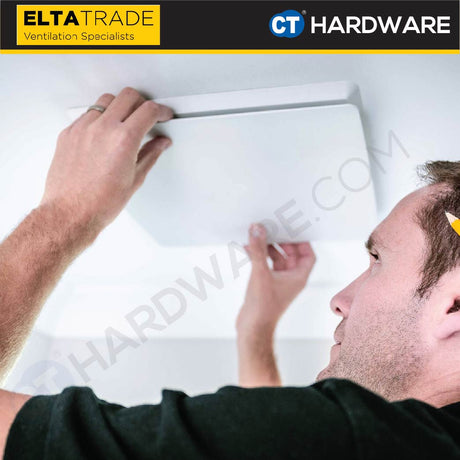 ELTA TRADE DUCTED CEILING FAN (SET) SRF100 SILENT RESPONSE with SRG100 HEADER BOX GRILLES  (4 VARIATION) [EXHAUST FAN]