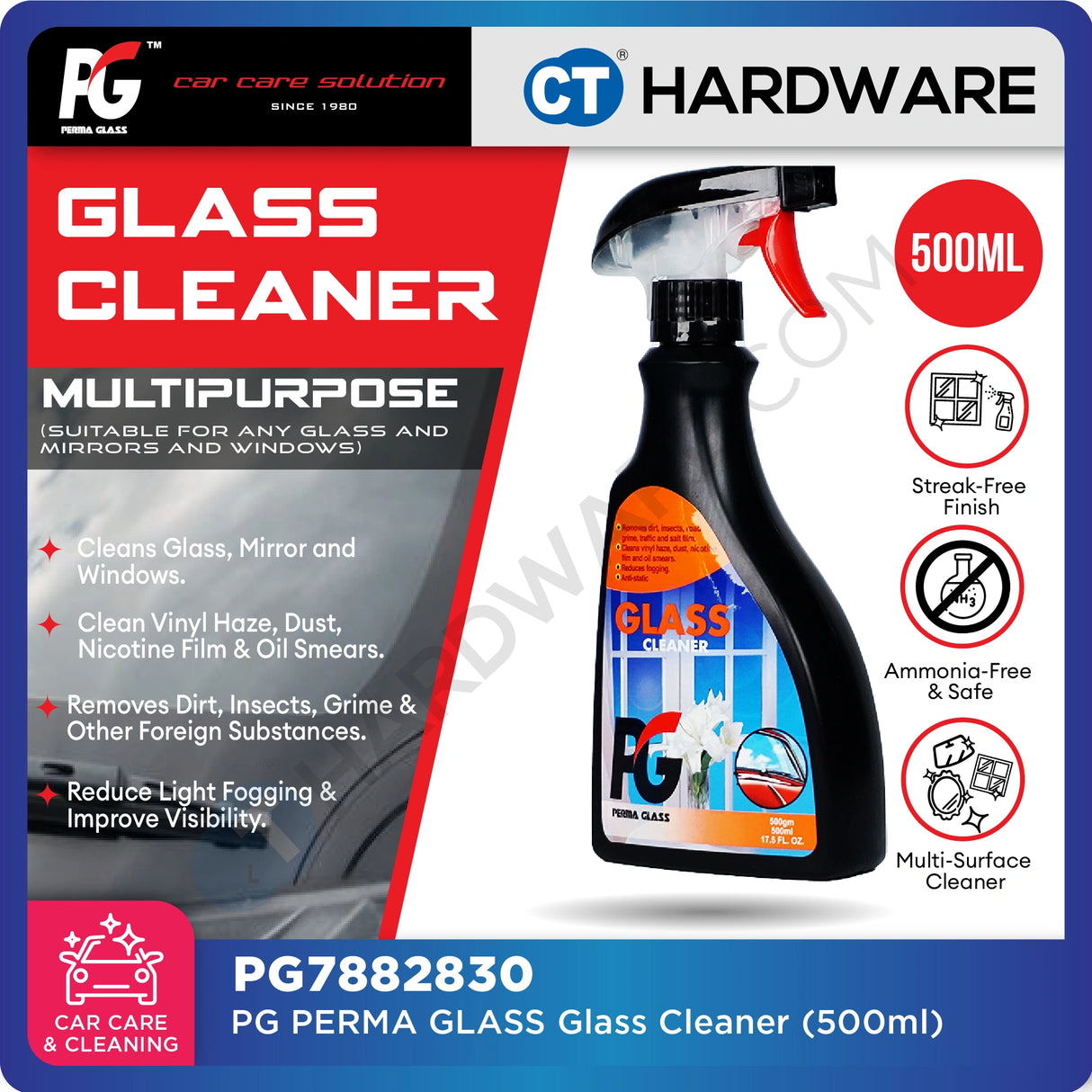 PG Perma Glass PG7882830 Glass Cleaner 500ml [ 9556817882830 ]
