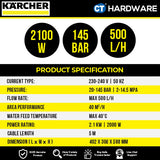 Karcher K5POWERCONTROLFLEXHOME&BRUSH High Pressure Cleaner 2100W 145Bar [Anniversary Limited] [13247090]